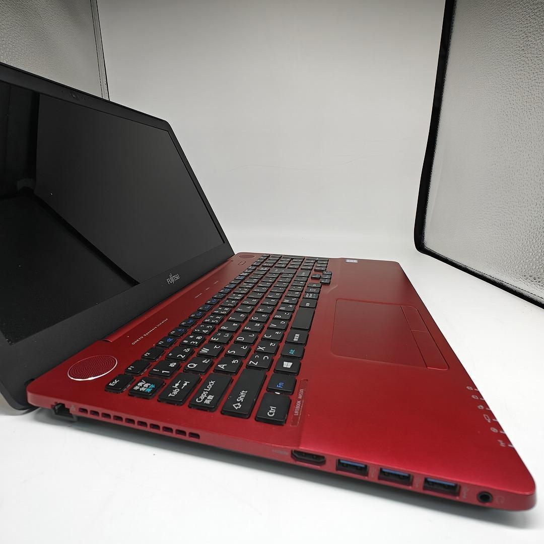 【富士通】AH53 高性能i7 SSD256GB 16GB レッド ノートPC