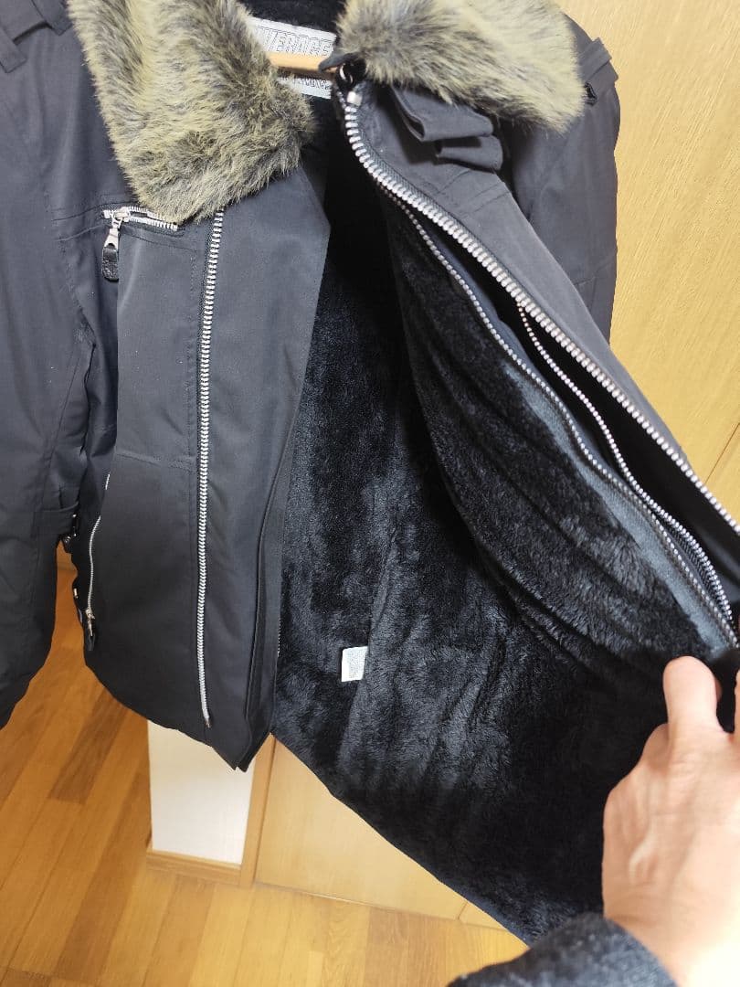 POWER AGE FURライダースジャケット Lサイズ ブラックPJ23201