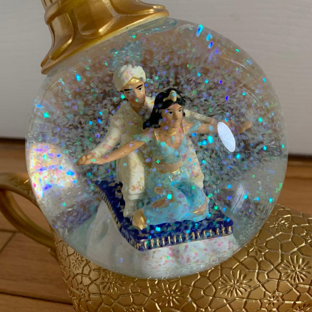 レア アラジン ディズニー スノードーム オルゴール　ニューヨーク