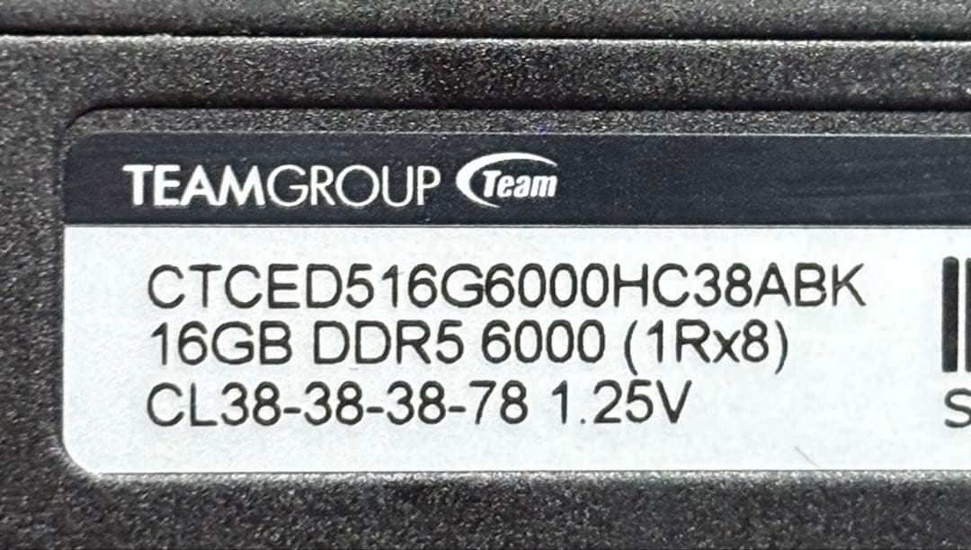 TEAM DDR5 16GB×2枚 6000Mhz