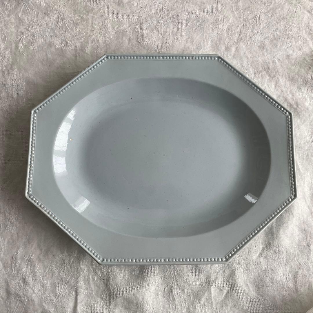 フランス アンティーク クレイユモントロー オクトゴナル 大皿