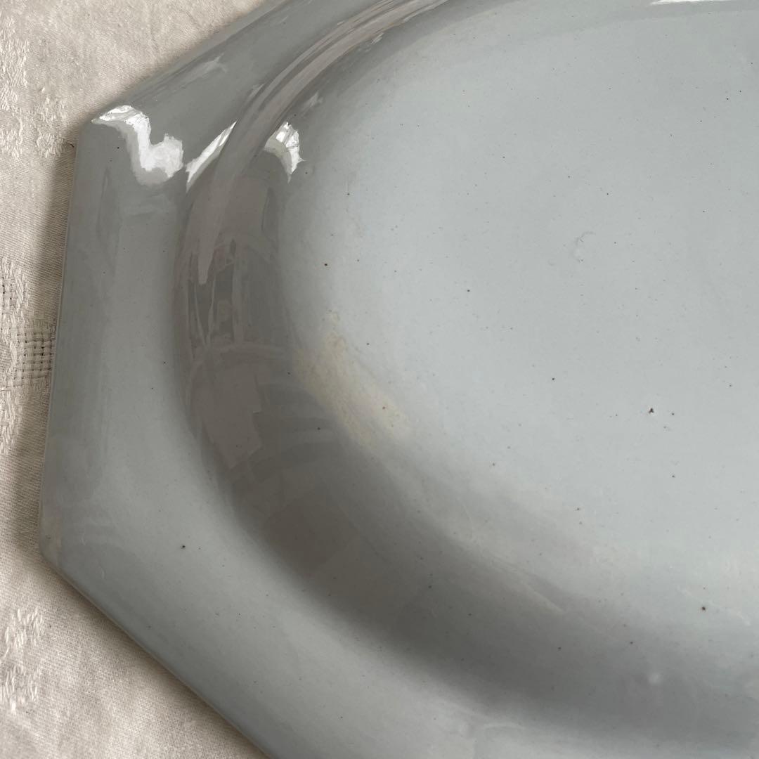 フランス アンティーク クレイユモントロー オクトゴナル 大皿