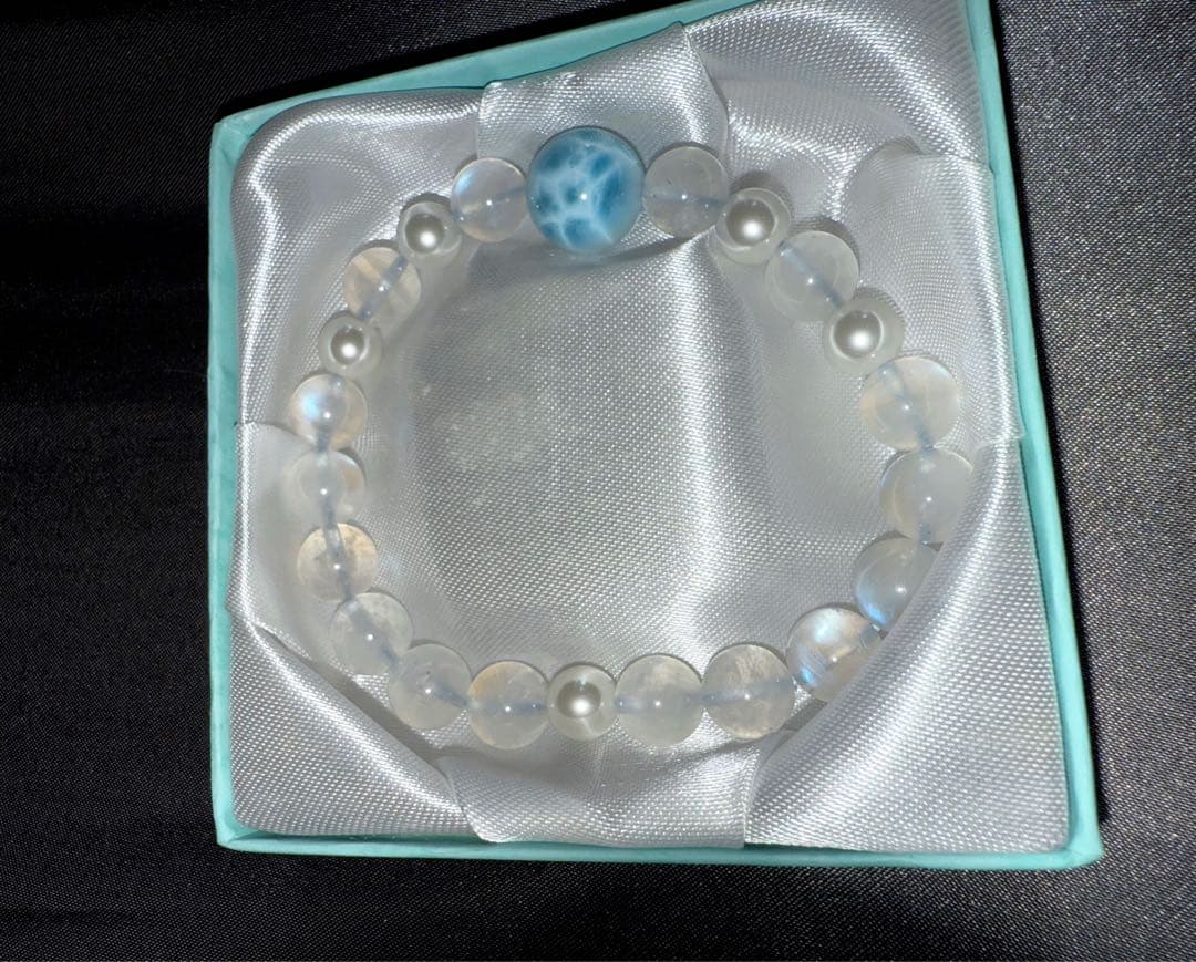 ※おもいで　【高品質•希少】ラリマーペンダントネックレスとブレスレットペア