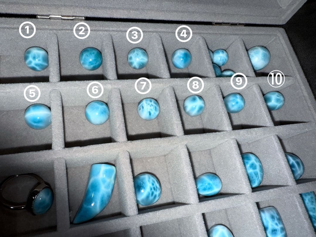 ※おもいで　【高品質•希少】ラリマーペンダントネックレスとブレスレットペア