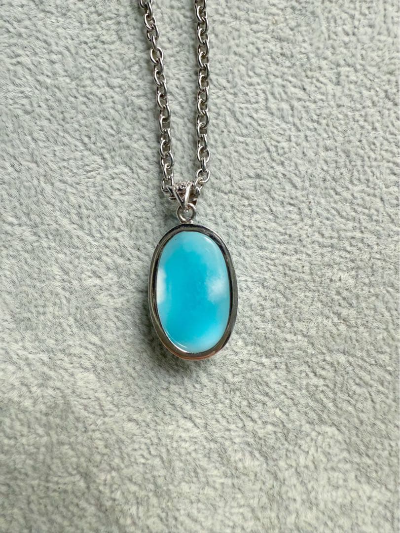 ※おもいで　【高品質•希少】ラリマーペンダントネックレスとブレスレットペア