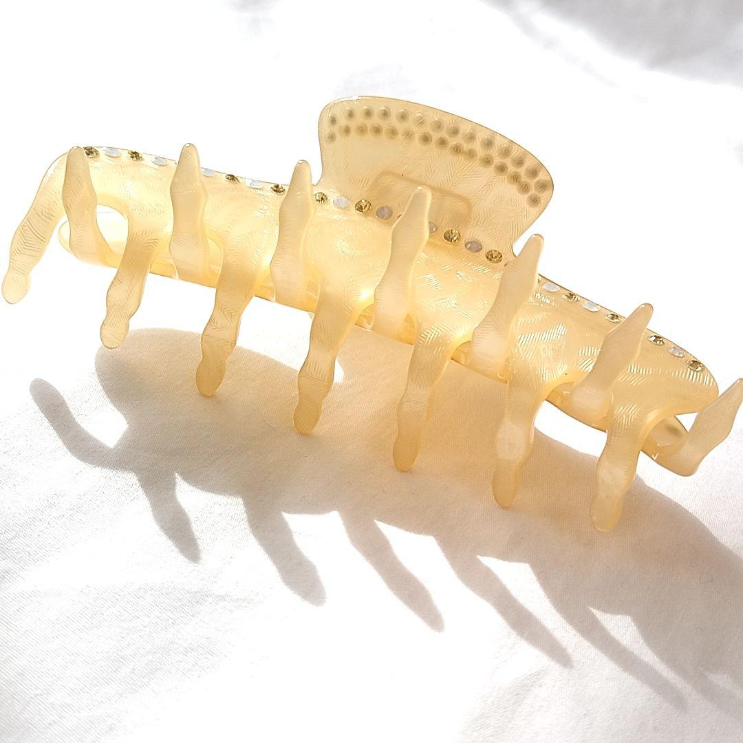 ALEXANDRE DE PARIS ヘアクリップ Lサイズ バレッタ ストーン