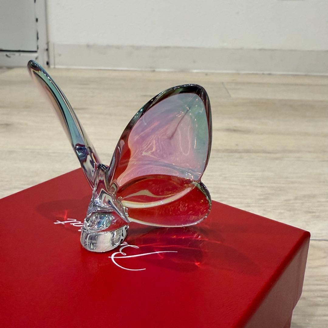 【箱付き】BACCARAT バカラ　ラッキーバタフライ クリスタルガラス