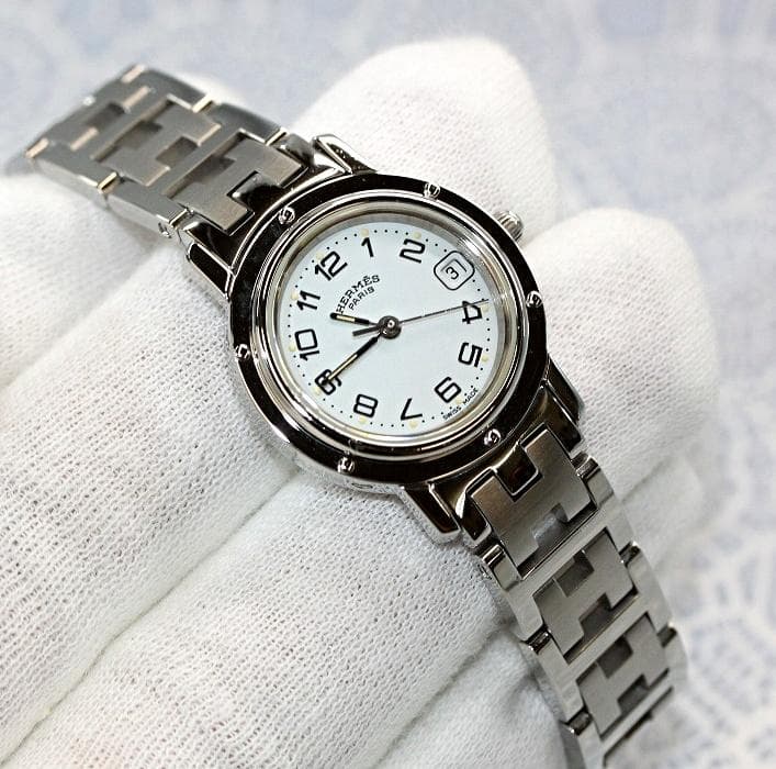 HERMES　CL4.210　WhiteDial　エルメス　クリッパー 040