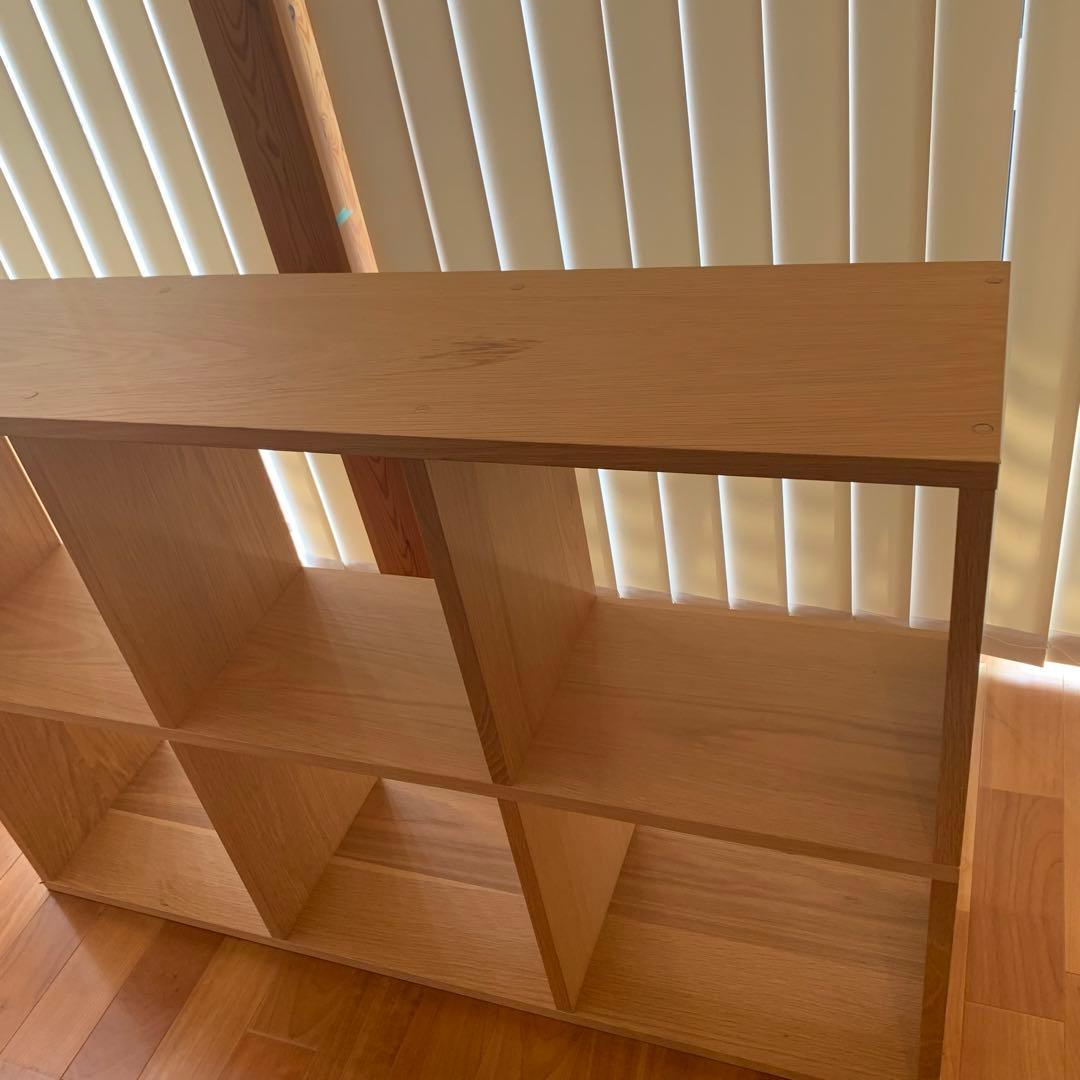 無印良品　スタッキングシェルフ　3段×2列　オーク材