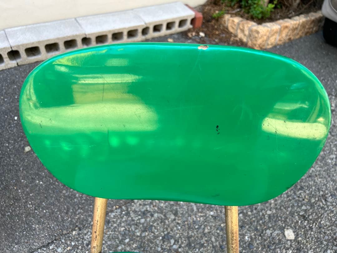 送料込み！インダストリアル ヴィンテージ チェア グリーン 　　福岡県北九州