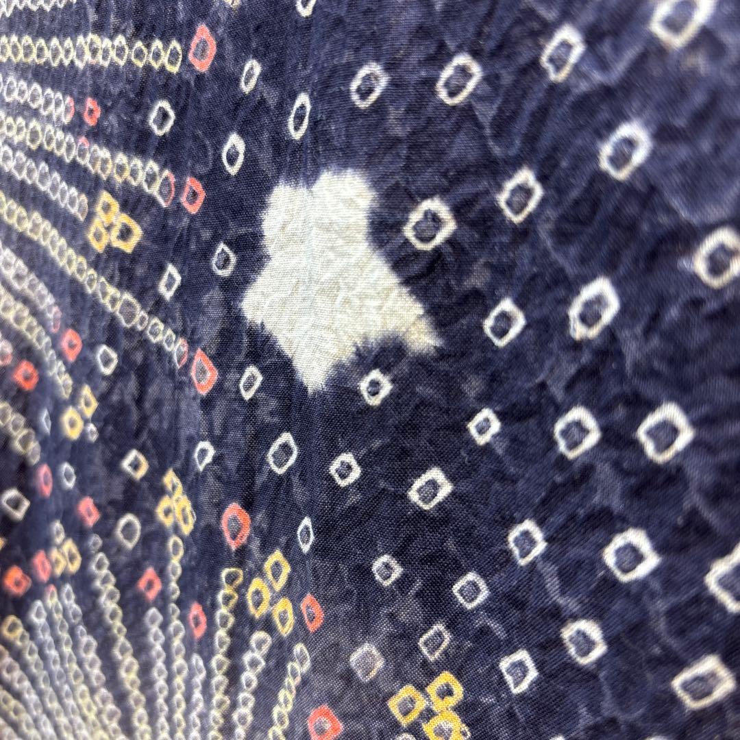 【超美品】有松絞り ゆかた 花火柄【お仕立て上がり】