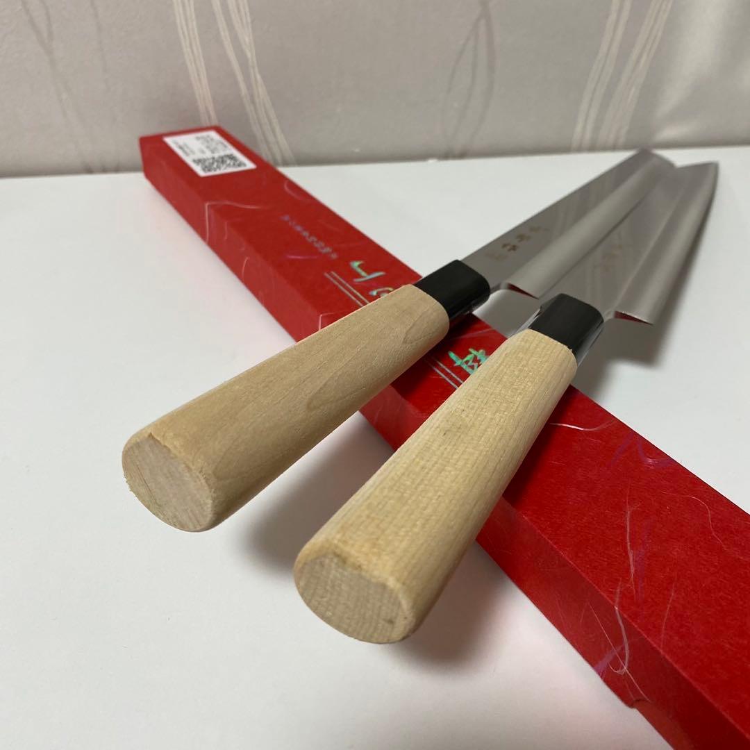 新品・未使用 柳刃包丁 刺身包丁 和包丁 反り刃 2本セット