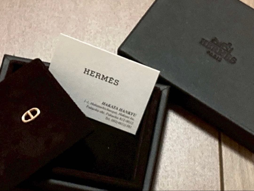 HERMES エルメスシェーヌダンクルピアス18金PG 片耳k18pg18kpg