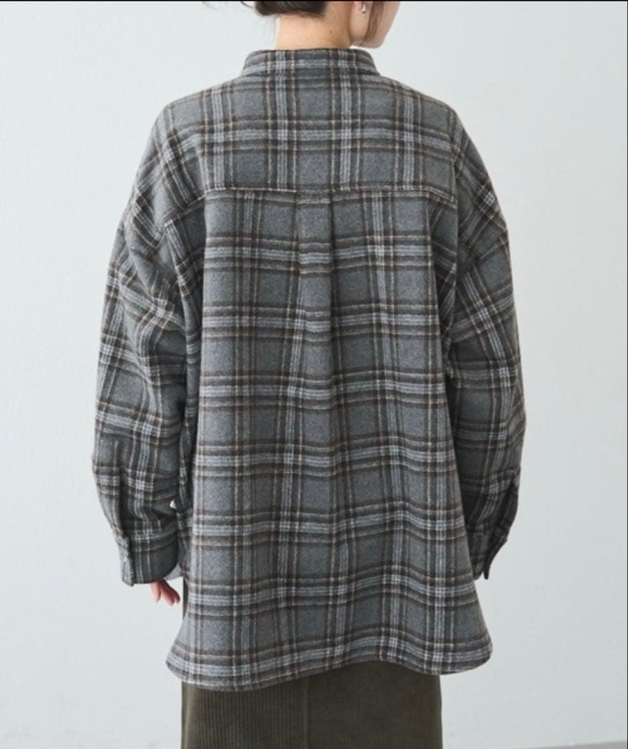 新品未使用！起毛チェックシャツ