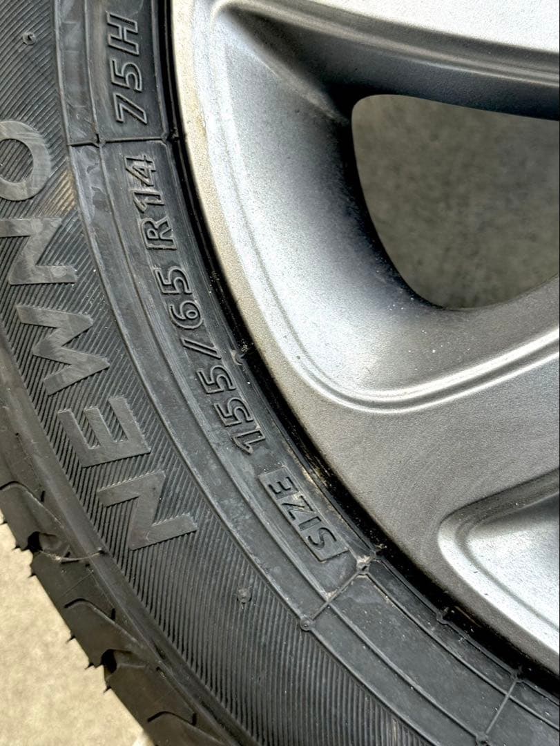 パレット純正ホイール美品 タイヤ2023年製新品 14インチ