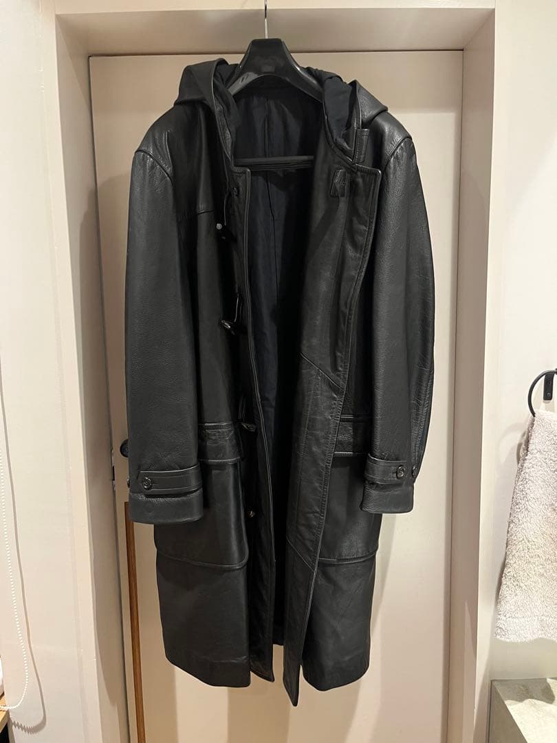 コムデギャルソンオム レザーダッフルコート COMME des GARÇONS