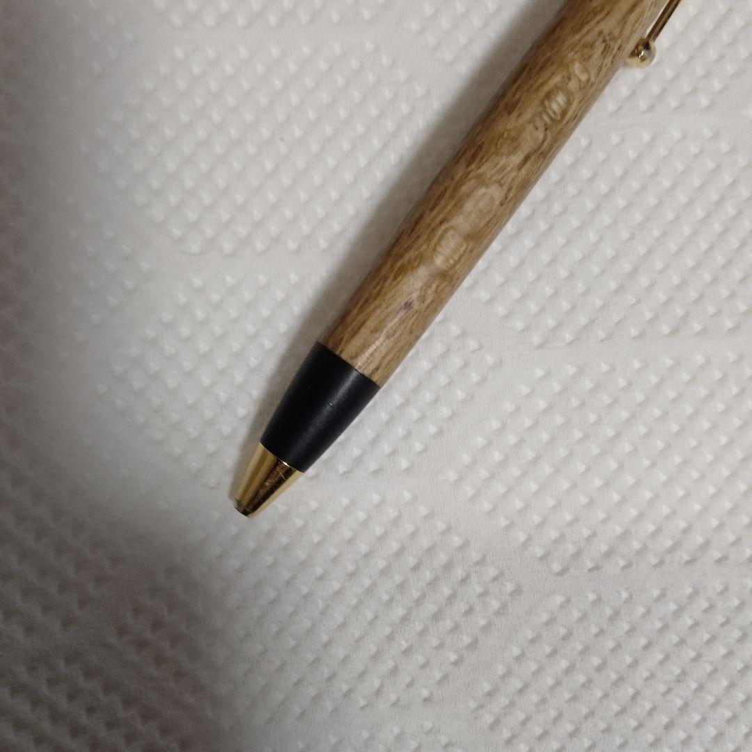 野原工芸　ボールペン　玉クリップ　樫
