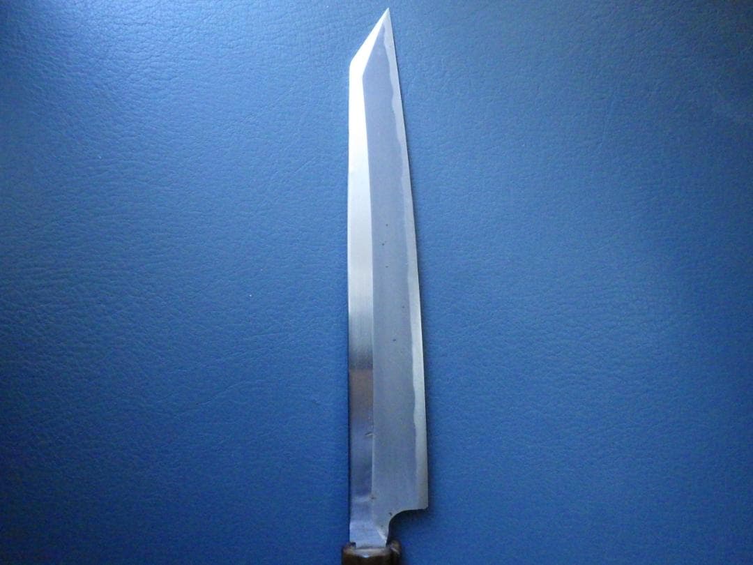 正本★和包丁★水牛柄ハガネ★本霞研ぎ済み★昭和ビンテージ★