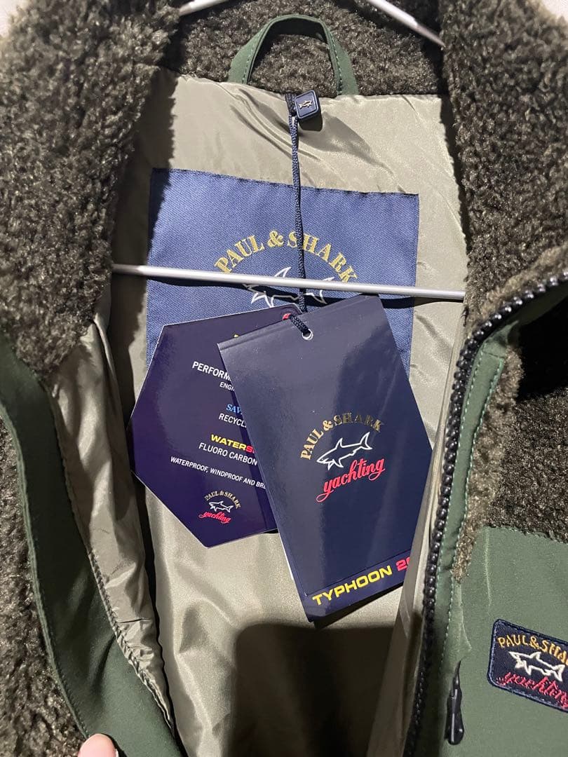 PAUL & SHARK フリースベスト オリーブグリーン