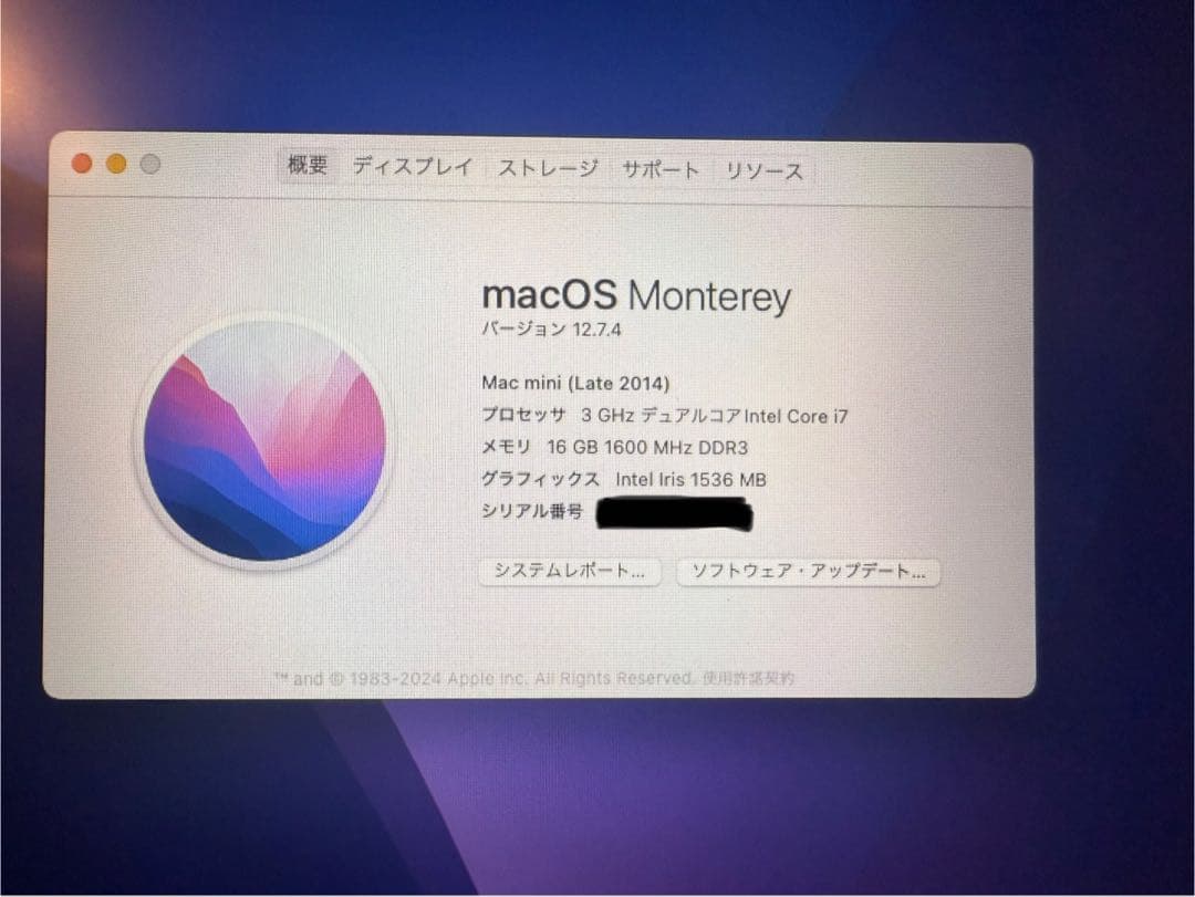 ミニPC Apple Mac mini (Late 2014) 1TB SSD