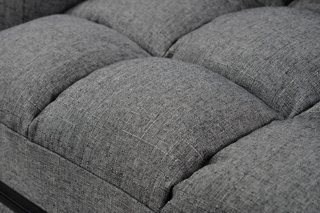 座椅子リクライニング14段ギア リクライニングチェアーコンパクト【ダークグレー】