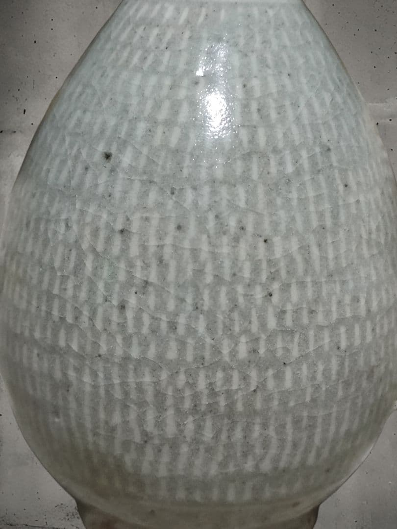 高麗青磁　李朝　象嵌　時代物　徳利　花入　骨董アンティーク