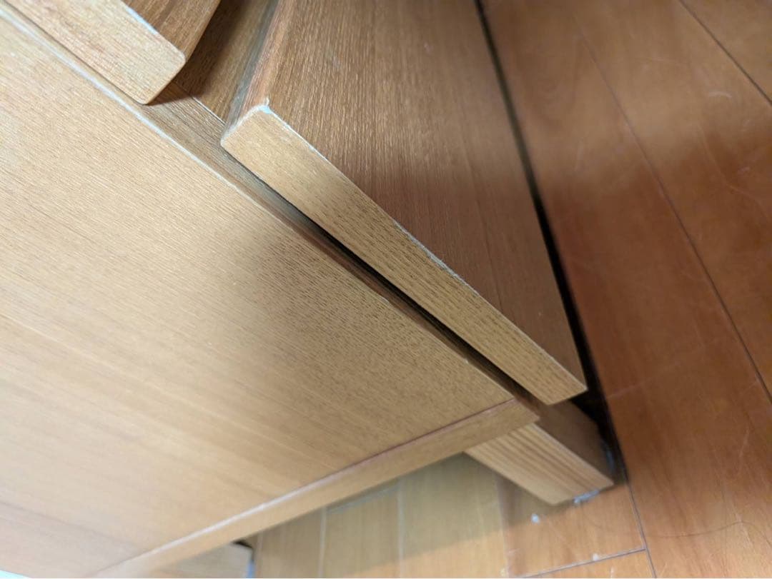 ■送料込■無印 木製チェスト タモ材 4段ワイド 衣類収納 廃盤 タンス 棚