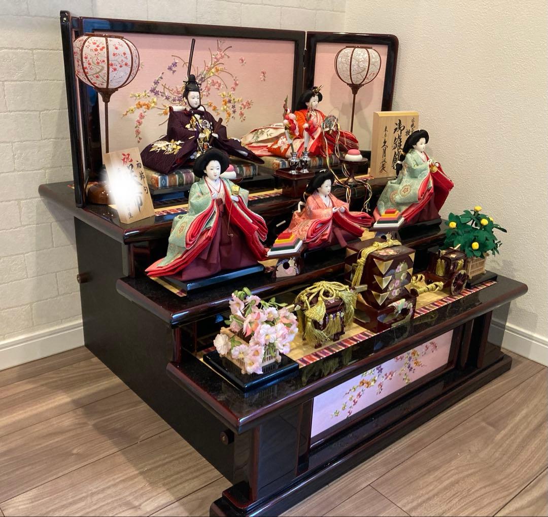 雛人形 五人飾り 横山善治郎作　3段