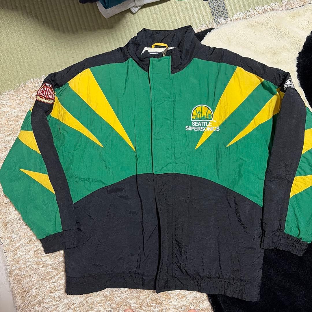 シアトル・スーパーソニックス ナイロンジャケット L NBA 90s