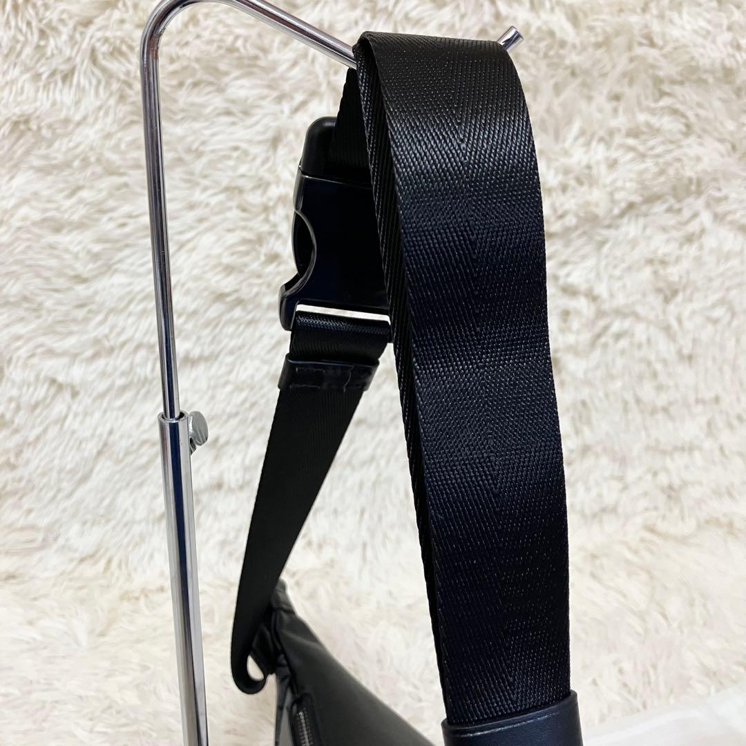 COACH＊ウエストバッグ シグネチャー チャコールレザー