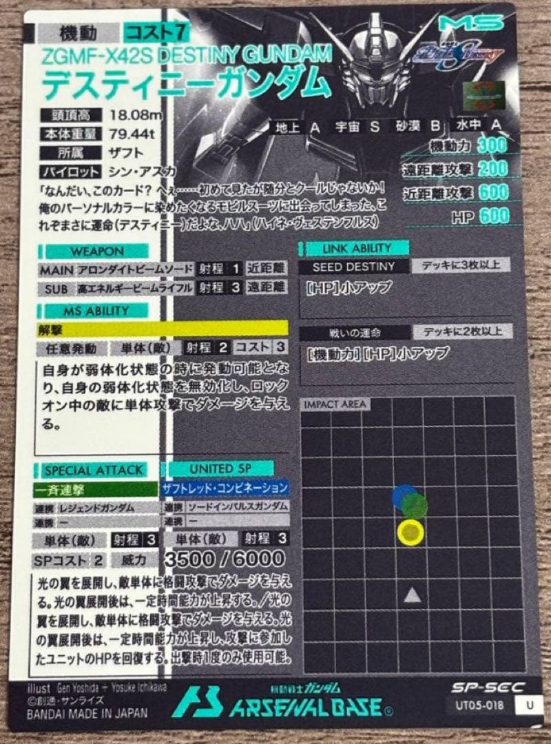アーセナルベース UT05-018 デスティニーガンダム SP-SEC
