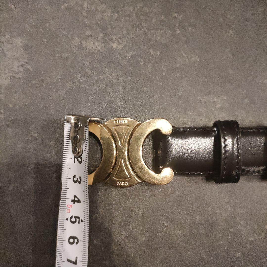 れ*ん様 CELINE ブラックベルト ゴールドバックル