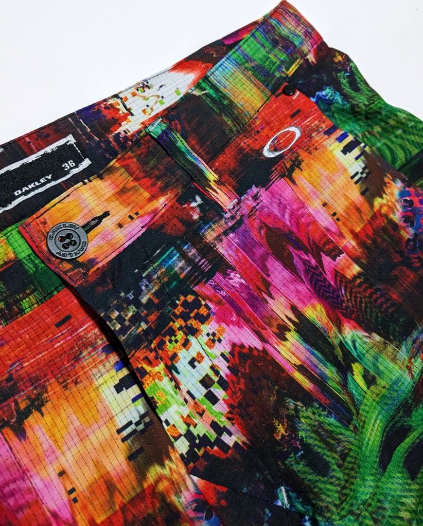 新品 オークリー スカル 上下セット 半袖ポロシャツ ゴルフショーツ 黒 メンズ