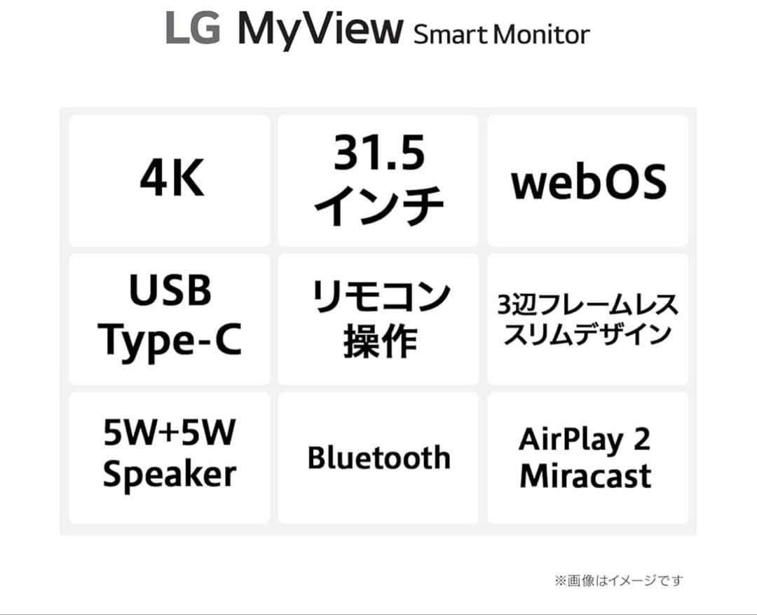 4月購入:32インチ【LG スマートモニター ディスプレイ】 32SR73U-W
