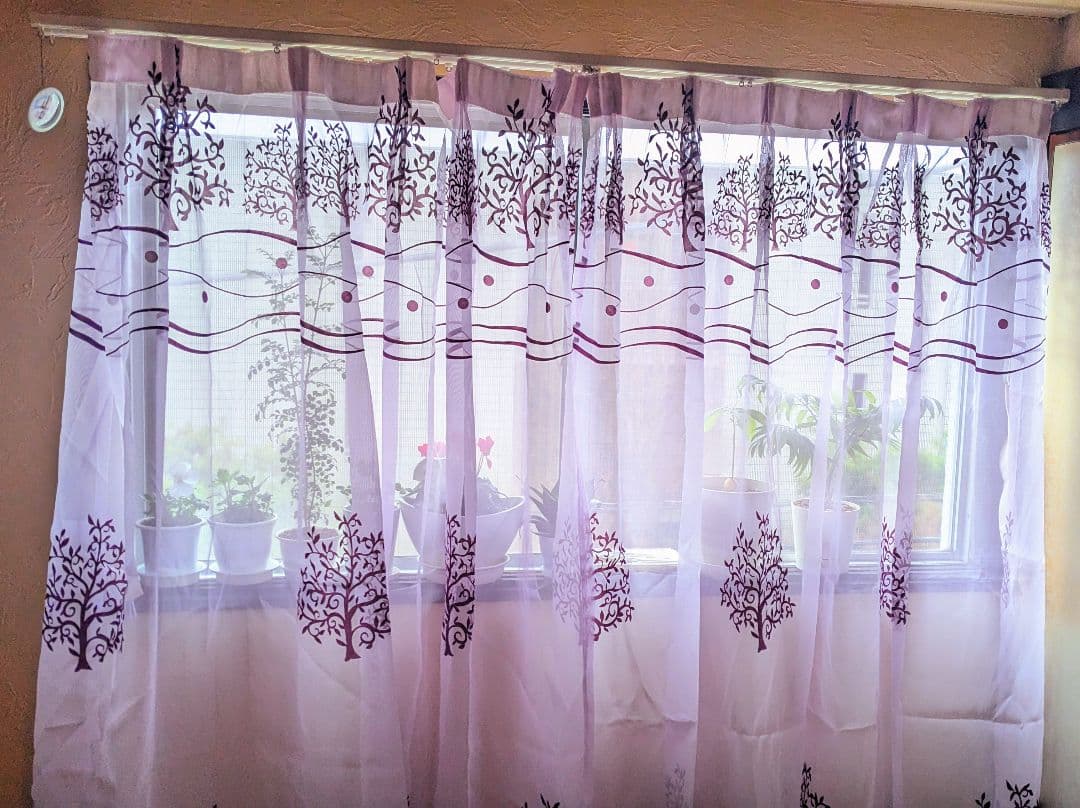 紫のカーテン　セット