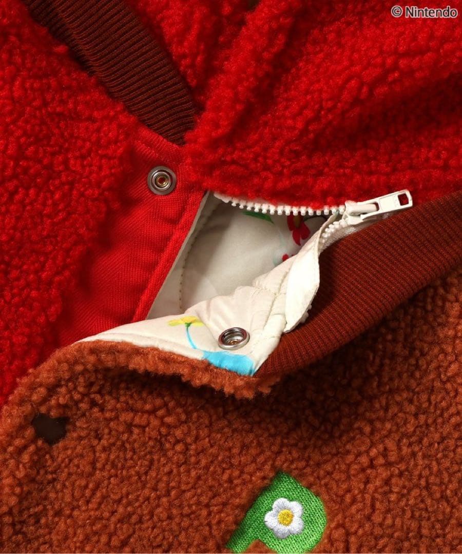 『aya』BREEZE ピクミンコラボ リバーシブルボアブルゾン