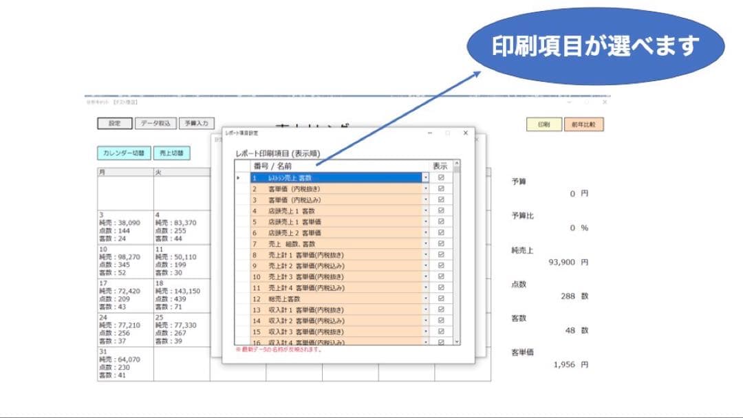 東芝テック飲食店向けPOSレジ売上分析ソフト 分析キャット
