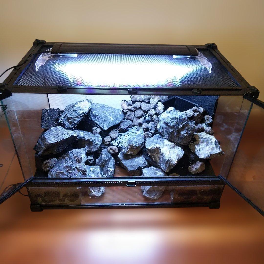 【完成品】滝のあるアクアテラリウムの土台