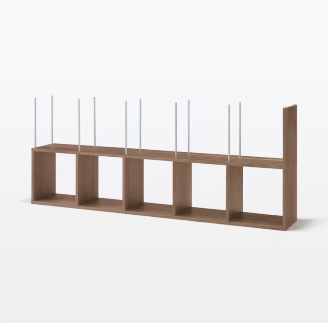 スタッキングシェルフ・追加５段・ウォールナット材（商品番号37265677）