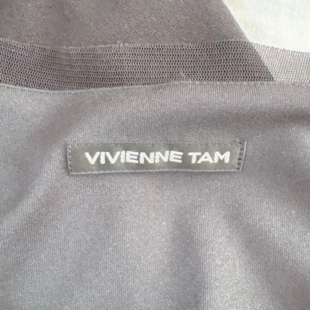 ヴィヴィアンタム フレアワンピース 花柄 刺繍 マーメイド パワーネット シアー