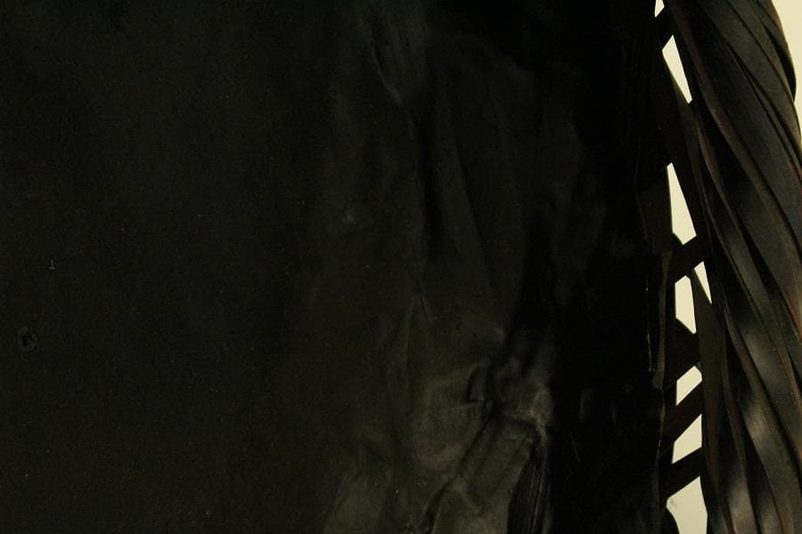 茶道具 竹網 籠 炭斗 時代物(ZE706)