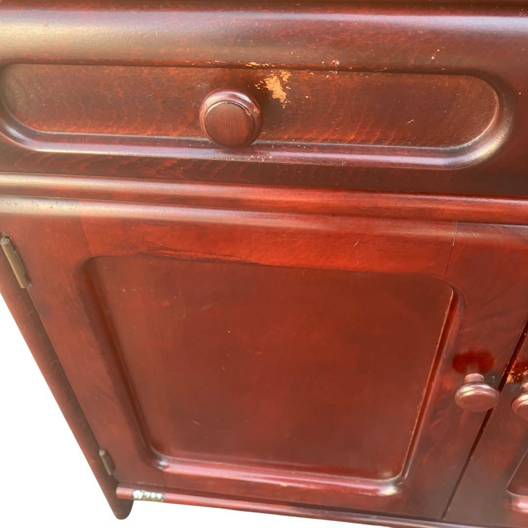 オールドカリモク　キャビネット　昭和レトロ 電話台 花台 古家具　FAX台