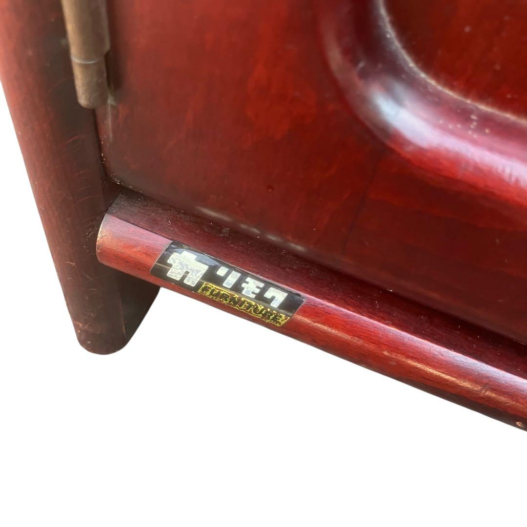 オールドカリモク　キャビネット　昭和レトロ 電話台 花台 古家具　FAX台