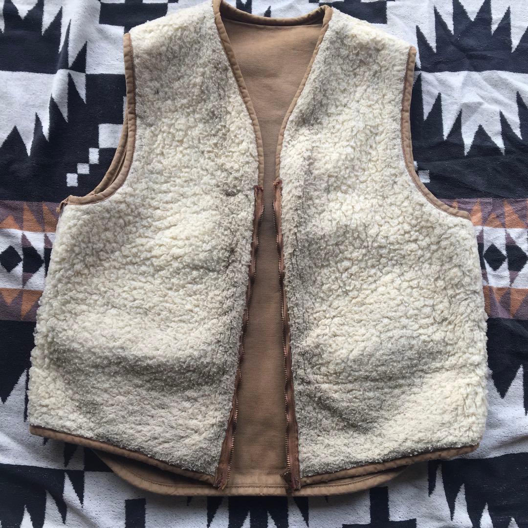 70's carhartt カーハート ダックベスト 裏ボア USA製
