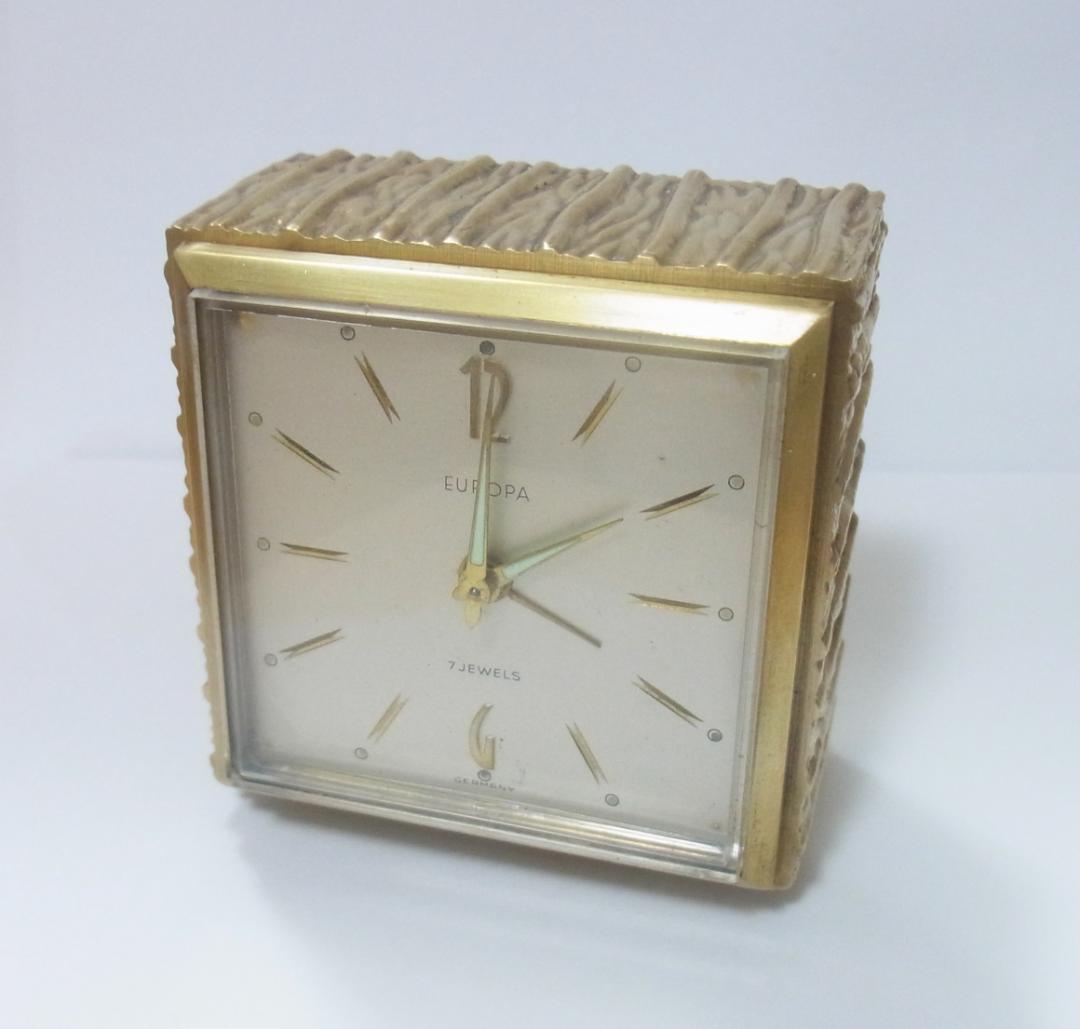ドイツ製　機械式時計　置時計　EUROPA　稼動品　（出品１）