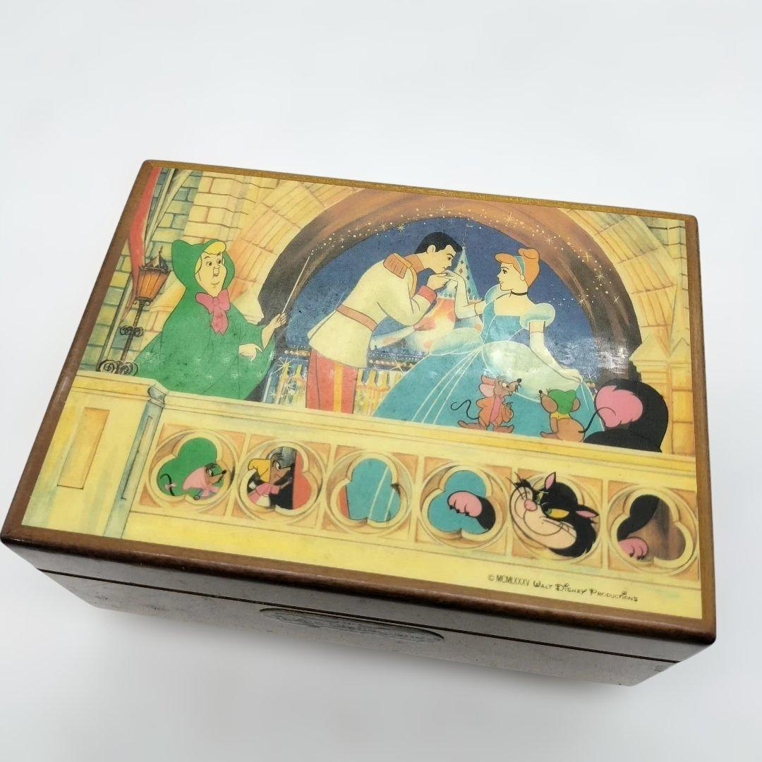 80s DISNEY オルゴール ジュエリーボックス シンデレラ　レトロ