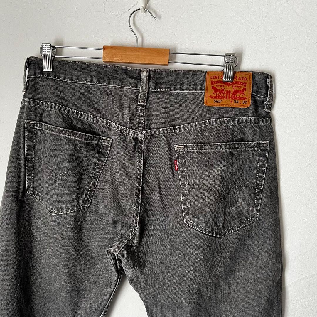 LEVI'S 569 先染め　ブラック　グレー　W34 L32 エジプト製