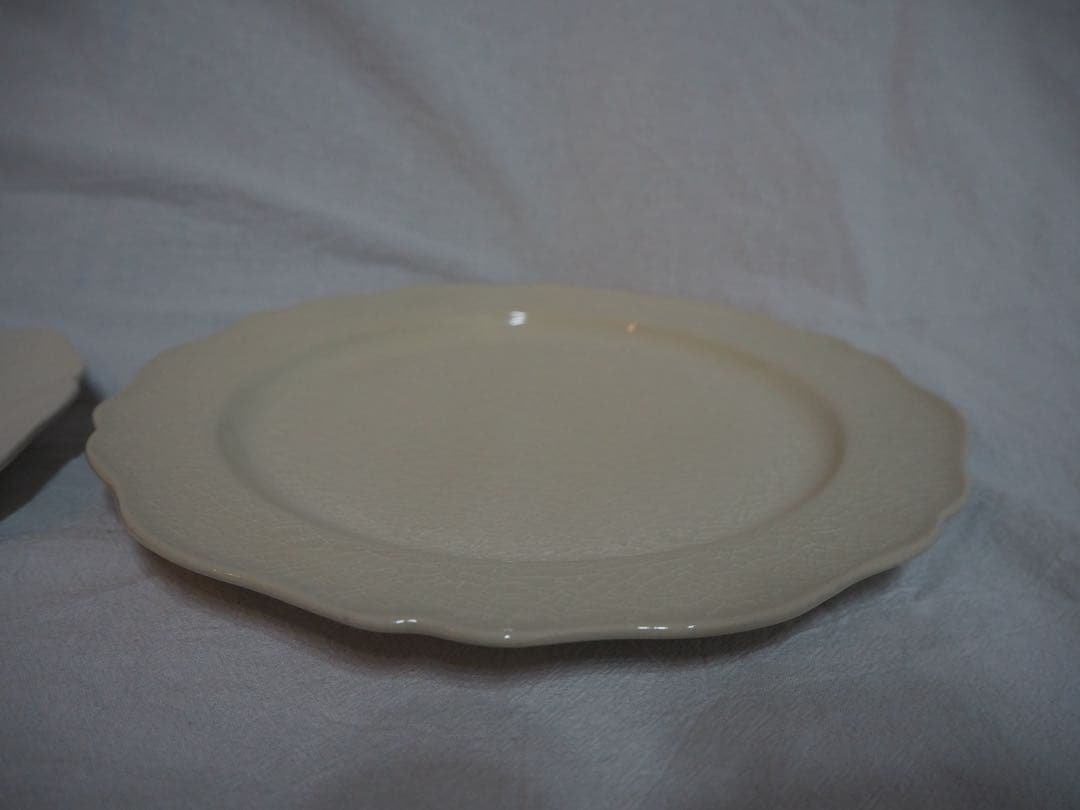 石川隆児 Flower rim Plate White 2点