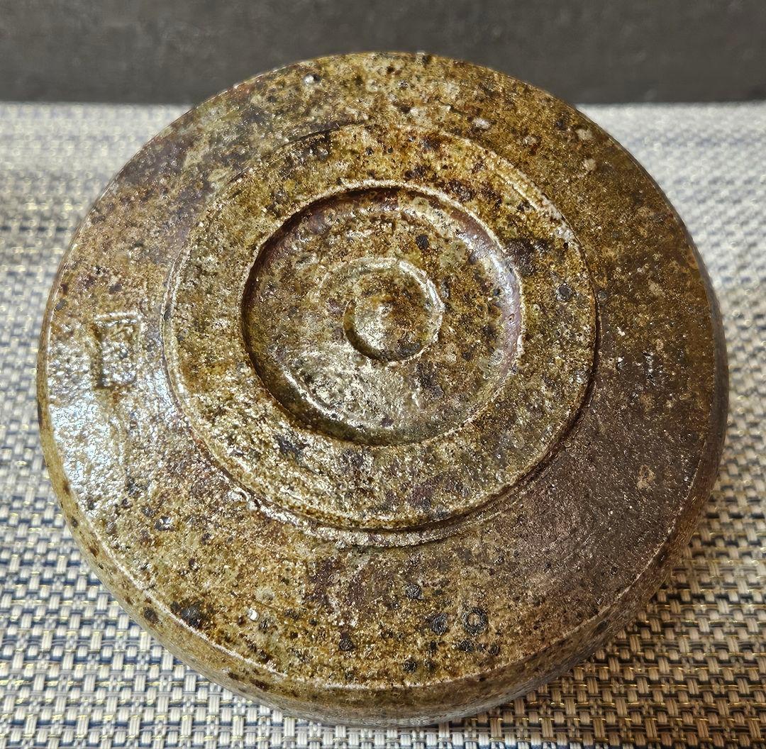 信楽出身　益子窯　名工 三代 寺坂常楽 作　 灰釉　茶碗　抹茶茶碗　茶道具　茶器