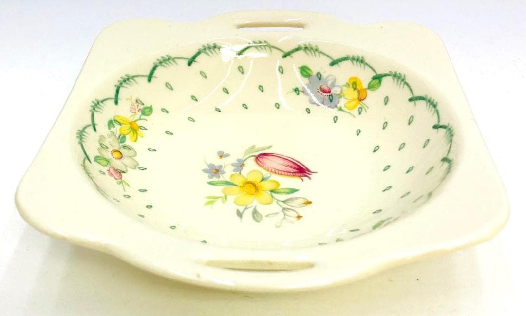 プランタン -緑- 【レアシェイプ】ミニ取手付ボウル 英国製 スージークーパー